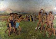 Edgar Degas Young Spartans exercising Germany oil painting artist